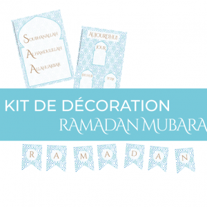 KIT DÉCORATION À IMPRIMER - RAMADAN MUBARAK - BLEU
